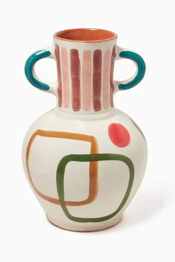 Sefrou Hand-painted Vase in Ceramic