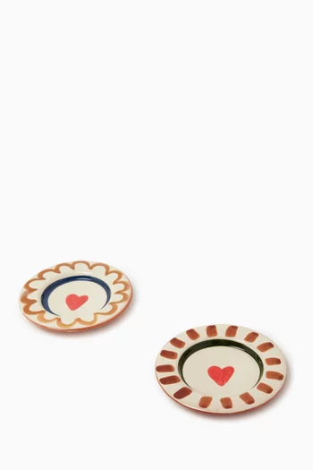 Mini L'Amour Plates in Ceramic, Set of 2