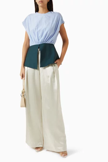 Gathered Peplum Top