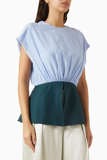 Gathered Peplum Top