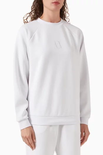 Glitter Logo Sweatshirt in Viscose-blend