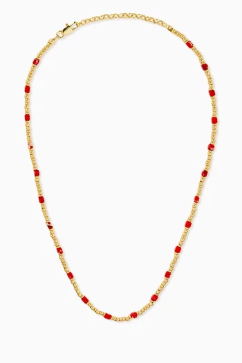 The Costa Del Sol Necklace in 14kt Gold-plated Brass