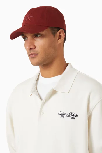 Monogram-embroidered Baseball Cap in Cotton
