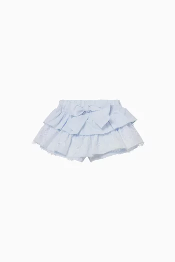 Oxford Frill Skirt in Cotton