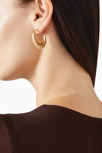 Medium Aurora Dust Hoop Earrings in 18kt Gold-plated Metal