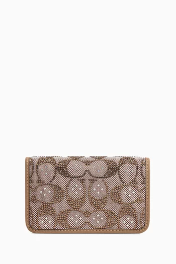 Essential Slim Card Case in Crystal Signature Jacquard