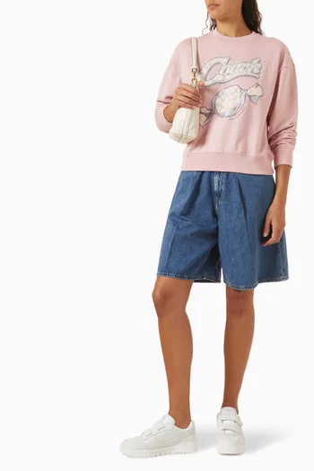 Candy Crewneck Sweater in Cotton