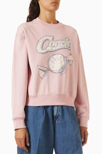 Candy Crewneck Sweater in Cotton
