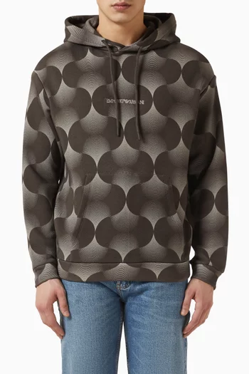 Geometric-print Hoodie
