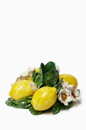 Lemon Candlestick Holder in Ceramic