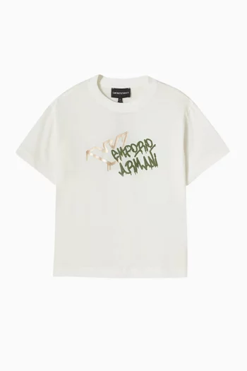 Text Logo T-shirt in Cotton