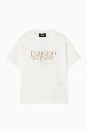 Text Logo T-shirt in Cotton