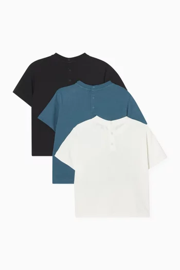 Printed T-shirts in Cotton, Set of 3