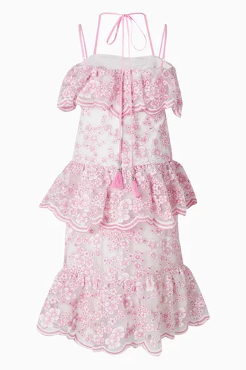 Eliza Embroidered Midi Dress