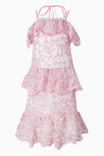 Eliza Embroidered Midi Dress
