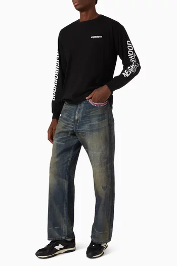 Logo Long Sleeve T-shirt in Cotton