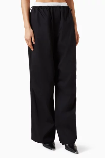 Elastic-waist Pants in Cotton Twill