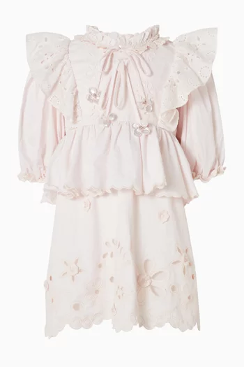 Schiffli Dress in Cotton