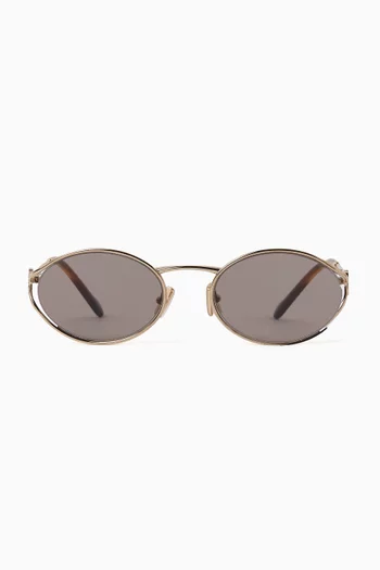 Oval Sunglasses in Metal