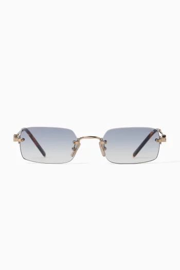 Rectangular Sunglasses in Metal