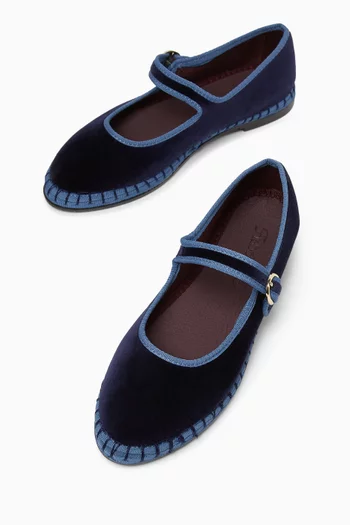 Montague Mary Jane Shoes in Velvet