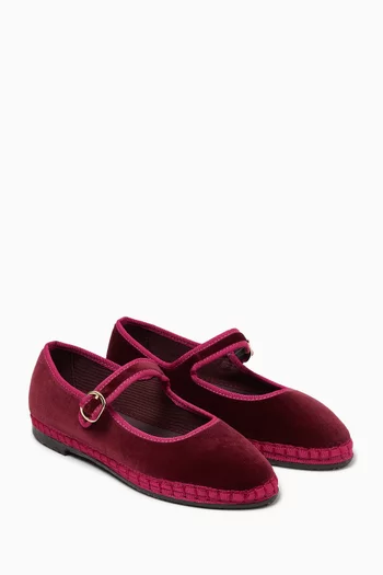 Ursula Mary Jane Shoes in Velvet