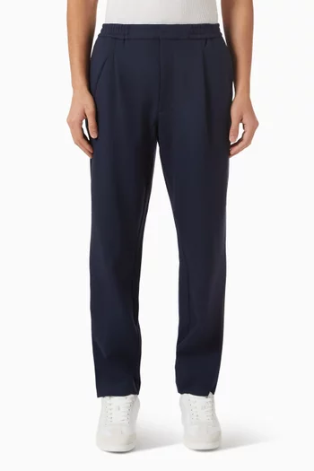Tapered-fit Pleated Pants in Knit