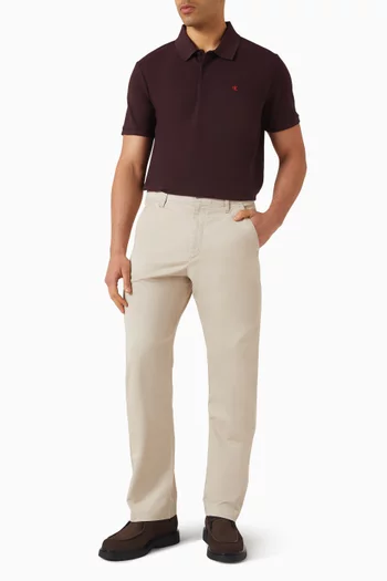 Monogram Polo Shirt in Cotton-piqué