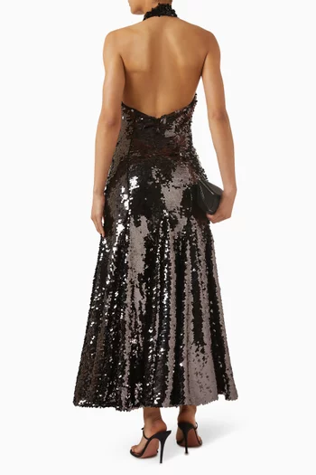 Mika Sequin-embellished Midi Dress