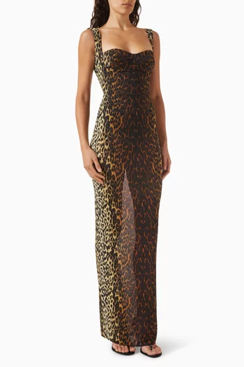 Cupper Column Dress in Mesh