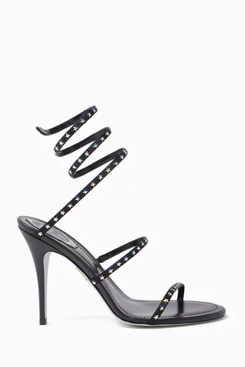 Cleo 100 Embellished Sandals in Leather