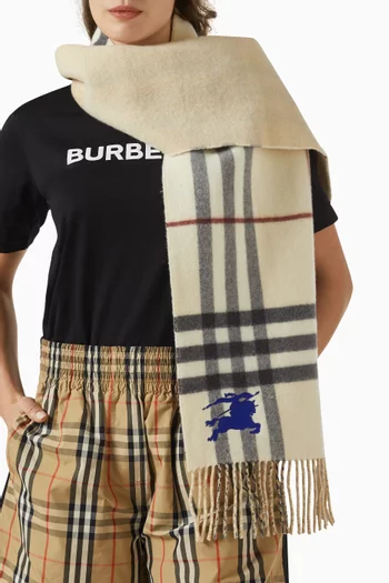 Reversible Scarf in Jacquard Cashmere