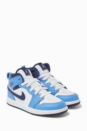 Air Jordan 1 Mid-top Sneakers in Leather
