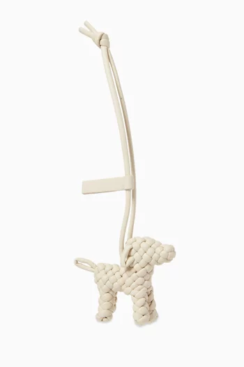 Dog Charm in Intreccio Nappa