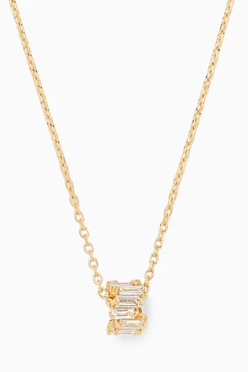 قلادة إنفينيت بدلاية رونديل مرصعة بالماس ذهب عيار 18