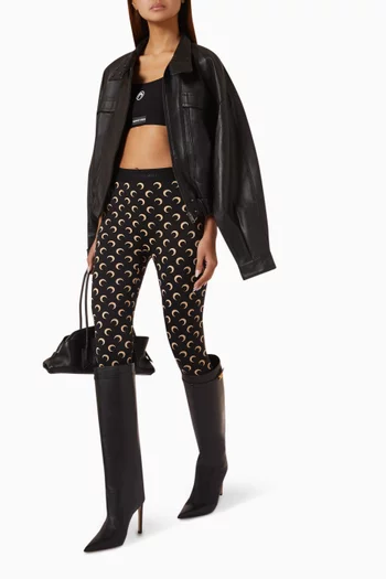 Moon-print Leggings in Jersey