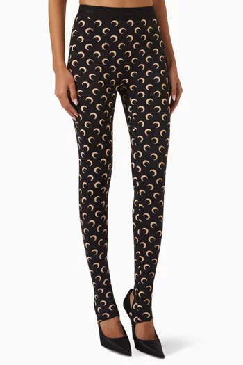 Moon-print Leggings in Jersey