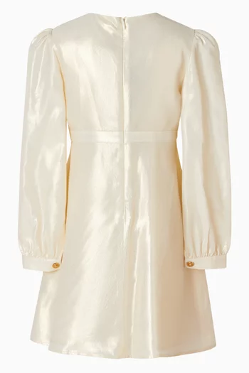 Medusa Hardware Dress in Laminated Silk