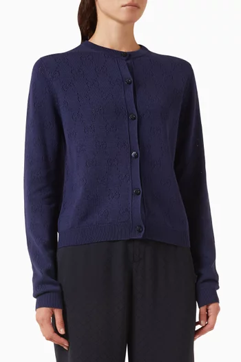 Pointelle Cardigan in Silk Blend