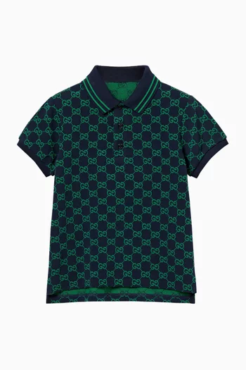 Polo T-shirt in GG Cotton-piqué