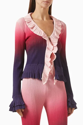 Gradient Ruffle Top