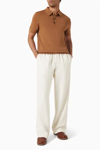 Polo Shirt in Cotton & Silk