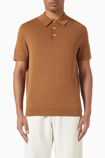 Polo Shirt in Cotton & Silk
