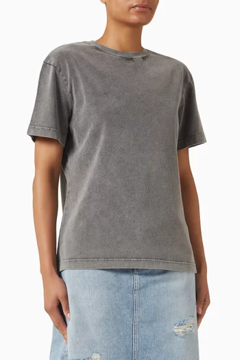 Rubber-logo T-shirt in Cotton