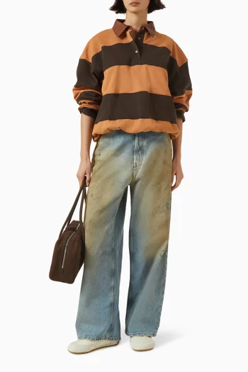 Striped Polo T-shirt in Cotton
