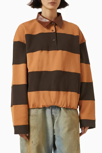 Striped Polo T-shirt in Cotton