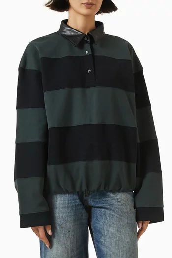 Striped Polo T-shirt in Cotton