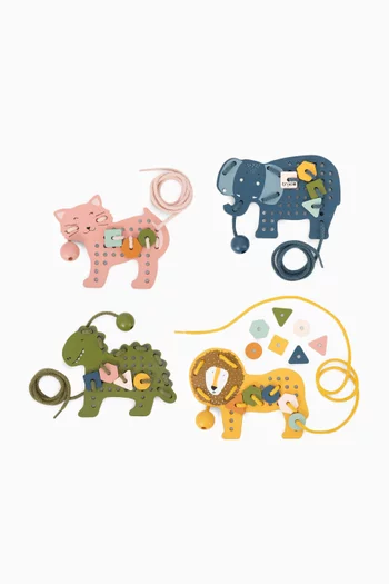 Wooden Animal Lacing Game