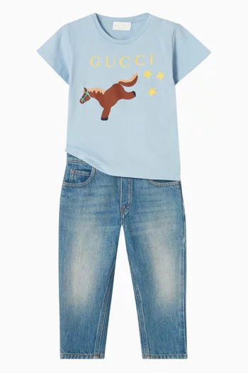 Logo Print T-shirt in Cotton