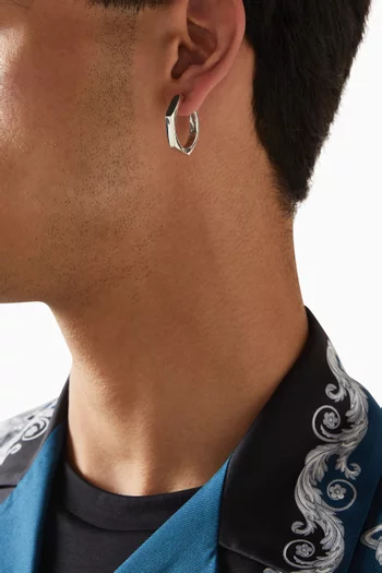 Single Hoop Earring in Sterling Silver
